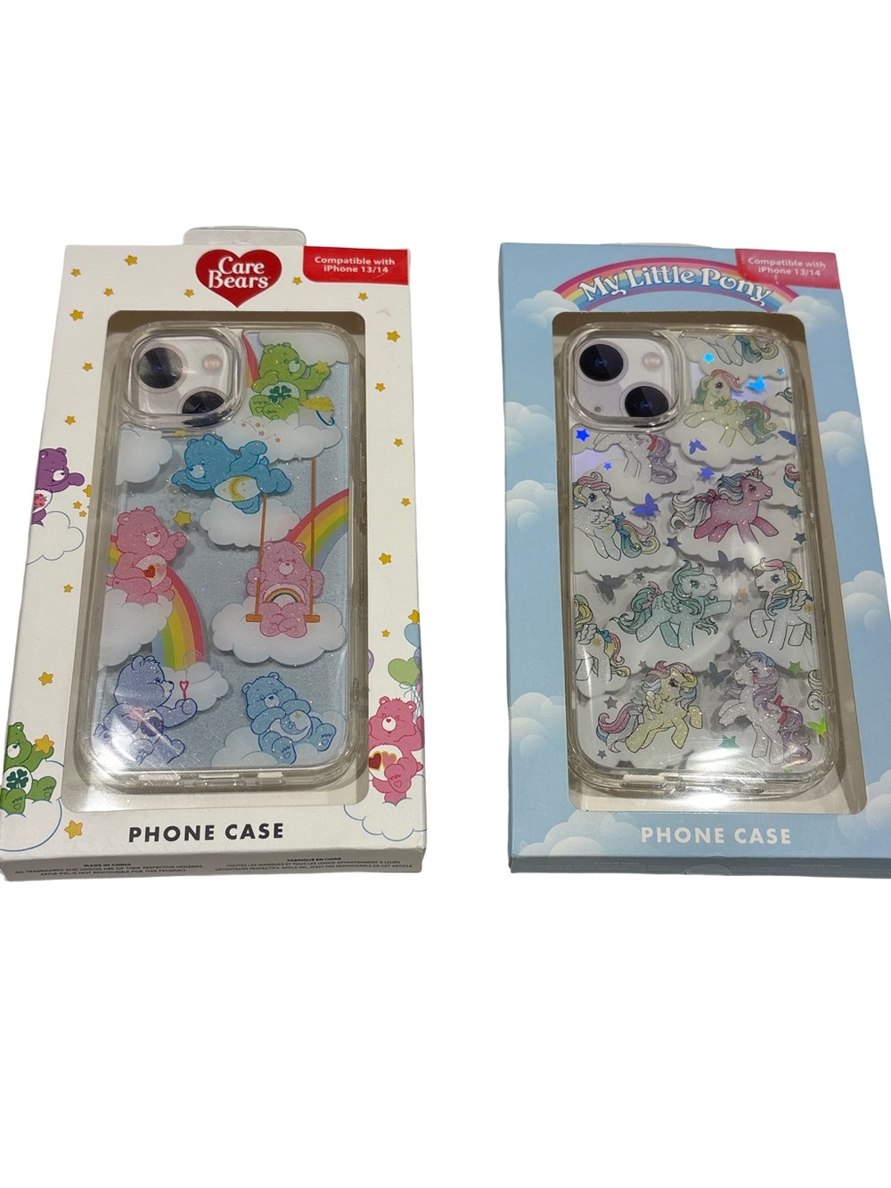 Care Bears & My Little Pony Clear Glitter iPhone Case - Multi